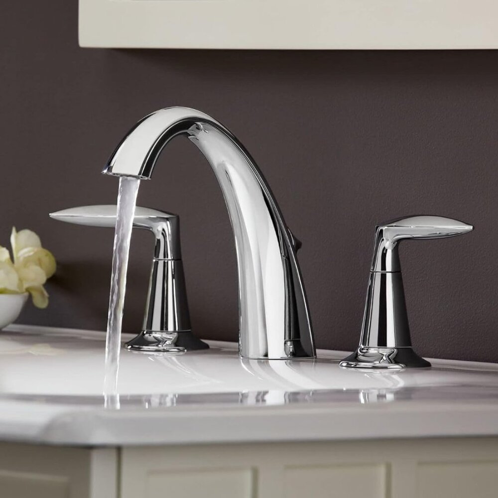 KOHLER Bathroom Sink Faucet Alteo 2-Handle Polishe Chrome 45102-4-CP Metal Drain